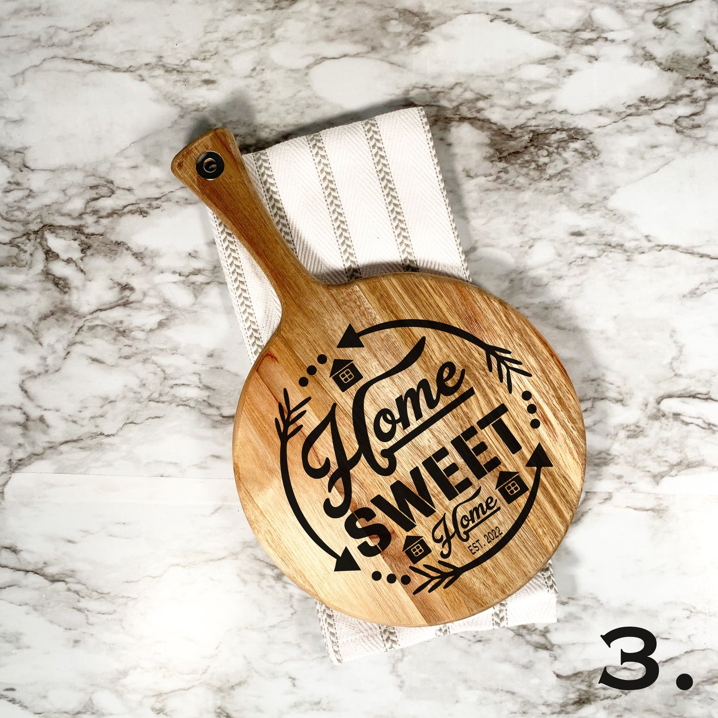 charcuterie board / Serving Board with handle / Personalized Cheese Board