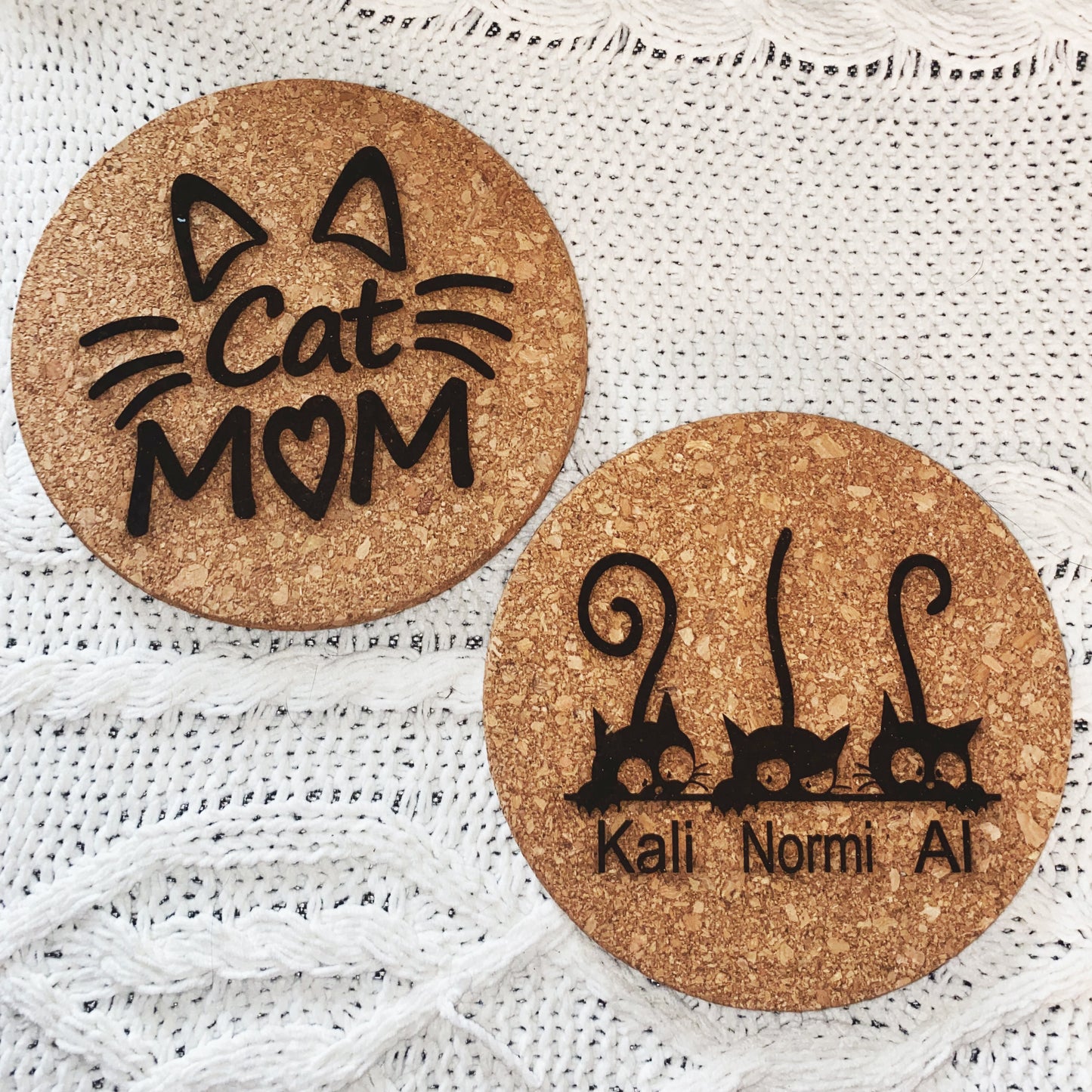 Cork trivets -ask about custom options