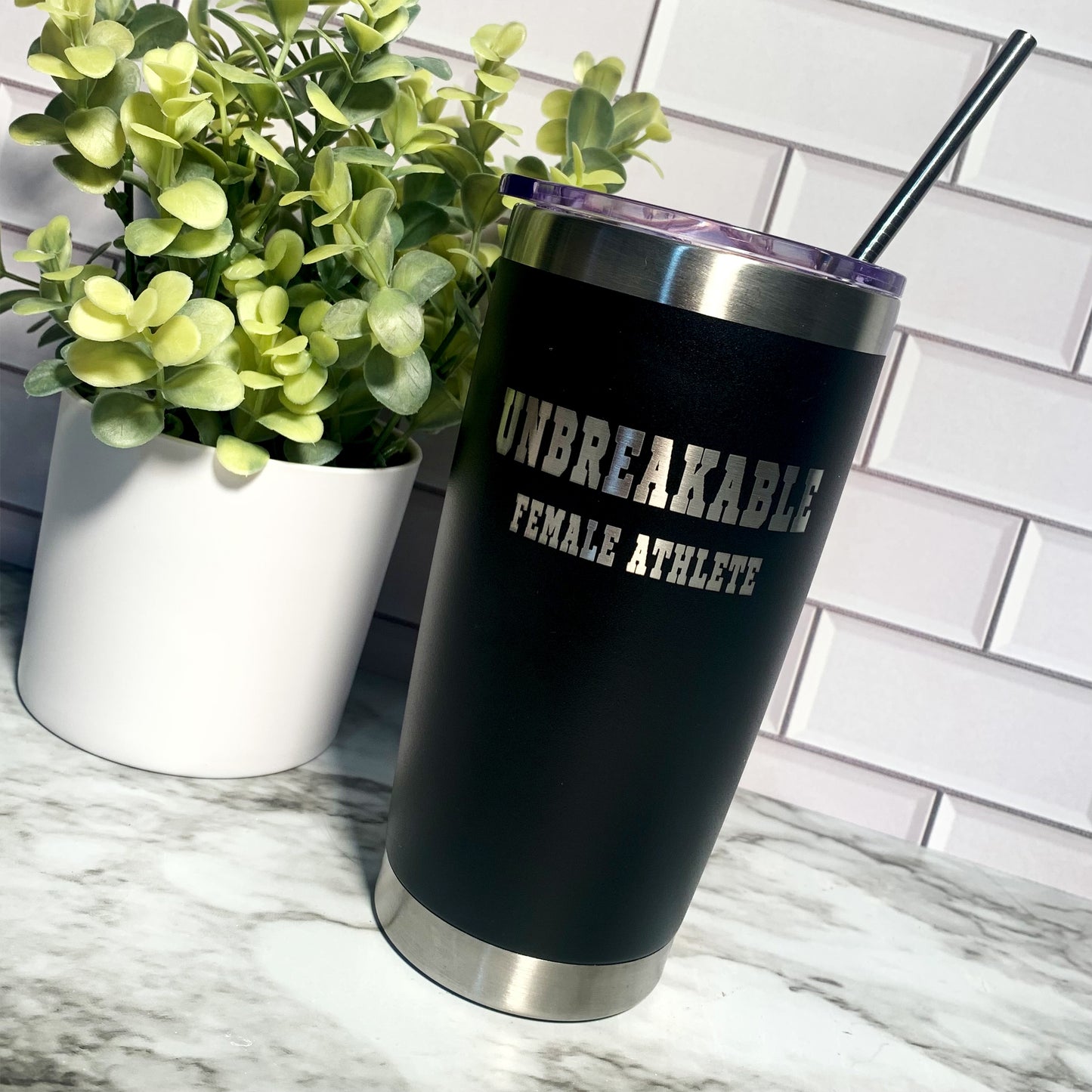 Unbreakable Female Athlete  20 oz.tumbler