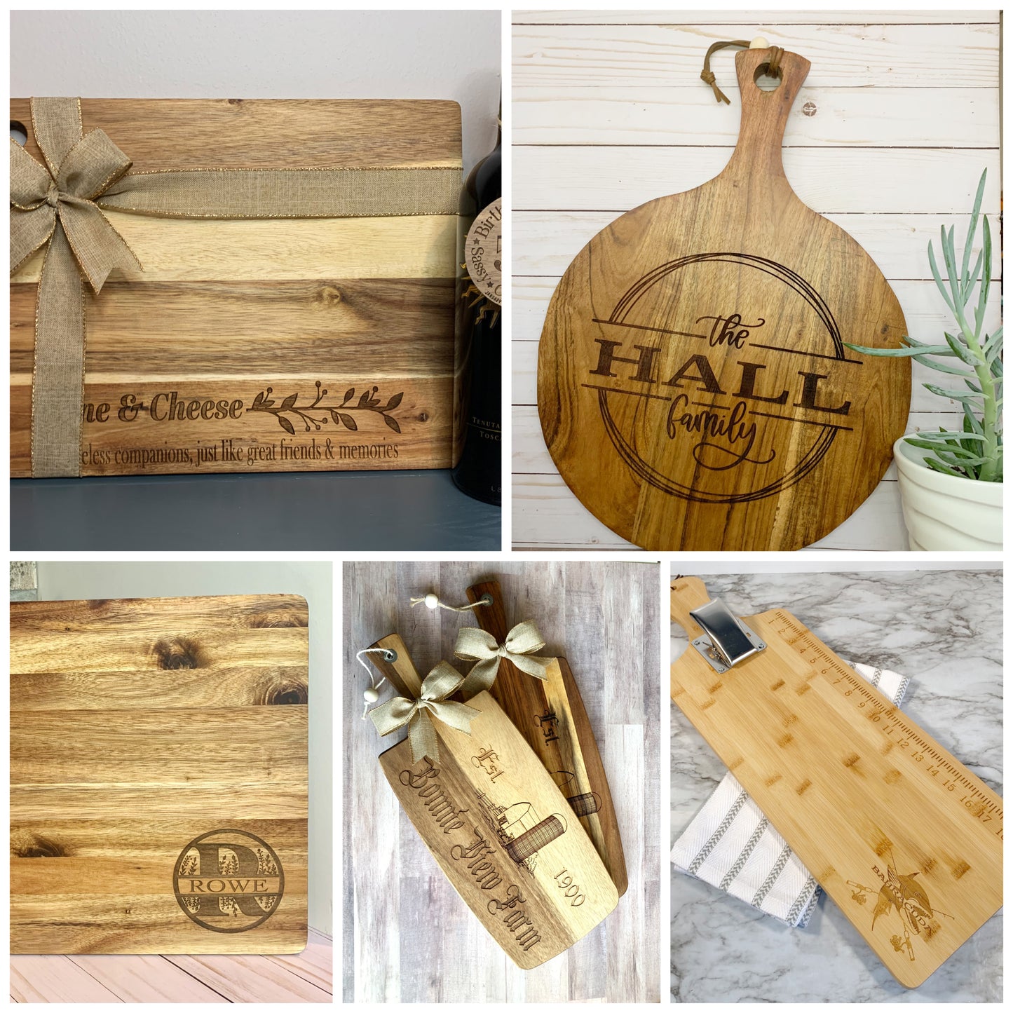  Personalized Wooden Cutting Board Handmade in USA