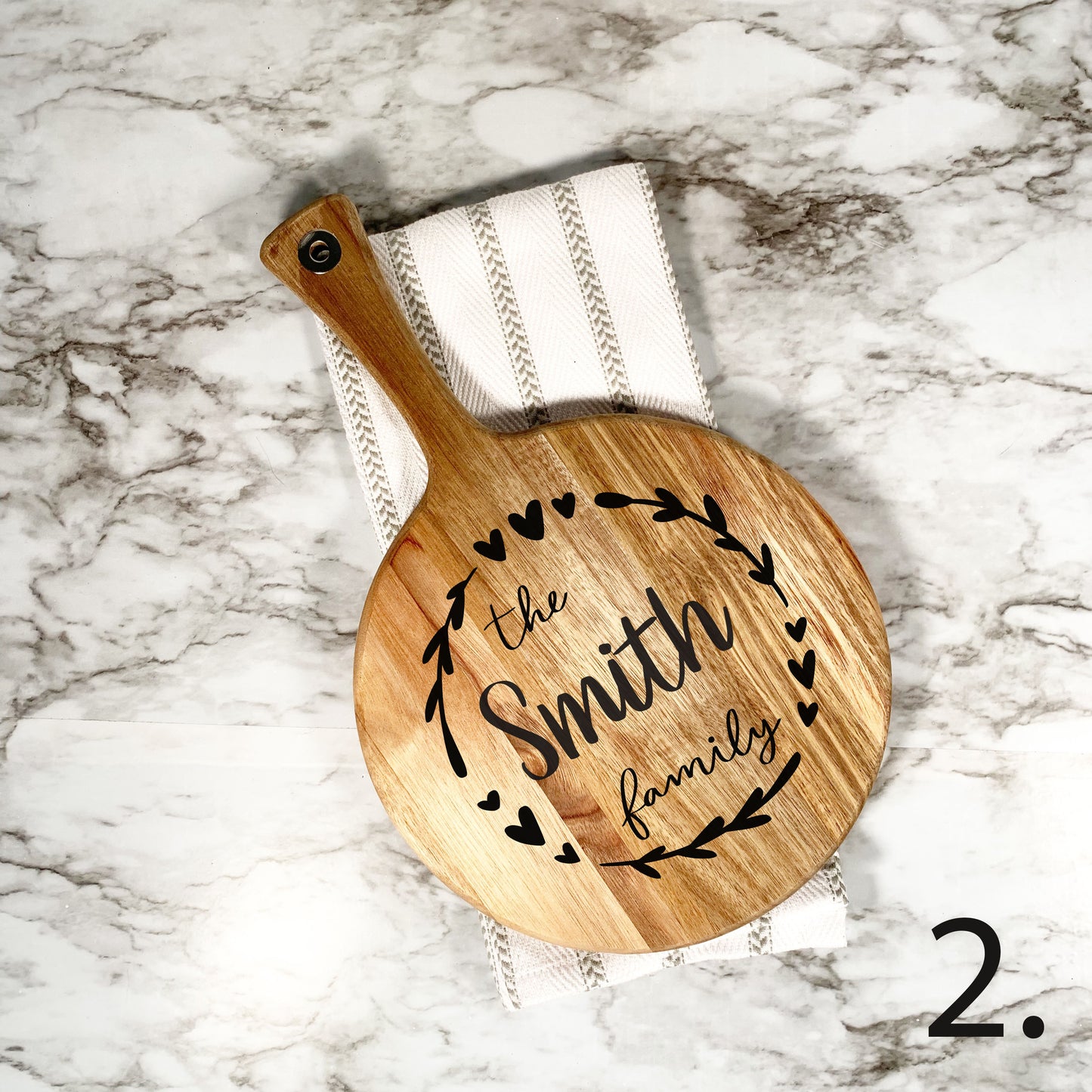 charcuterie board / Serving Board with handle / Personalized Cheese Board