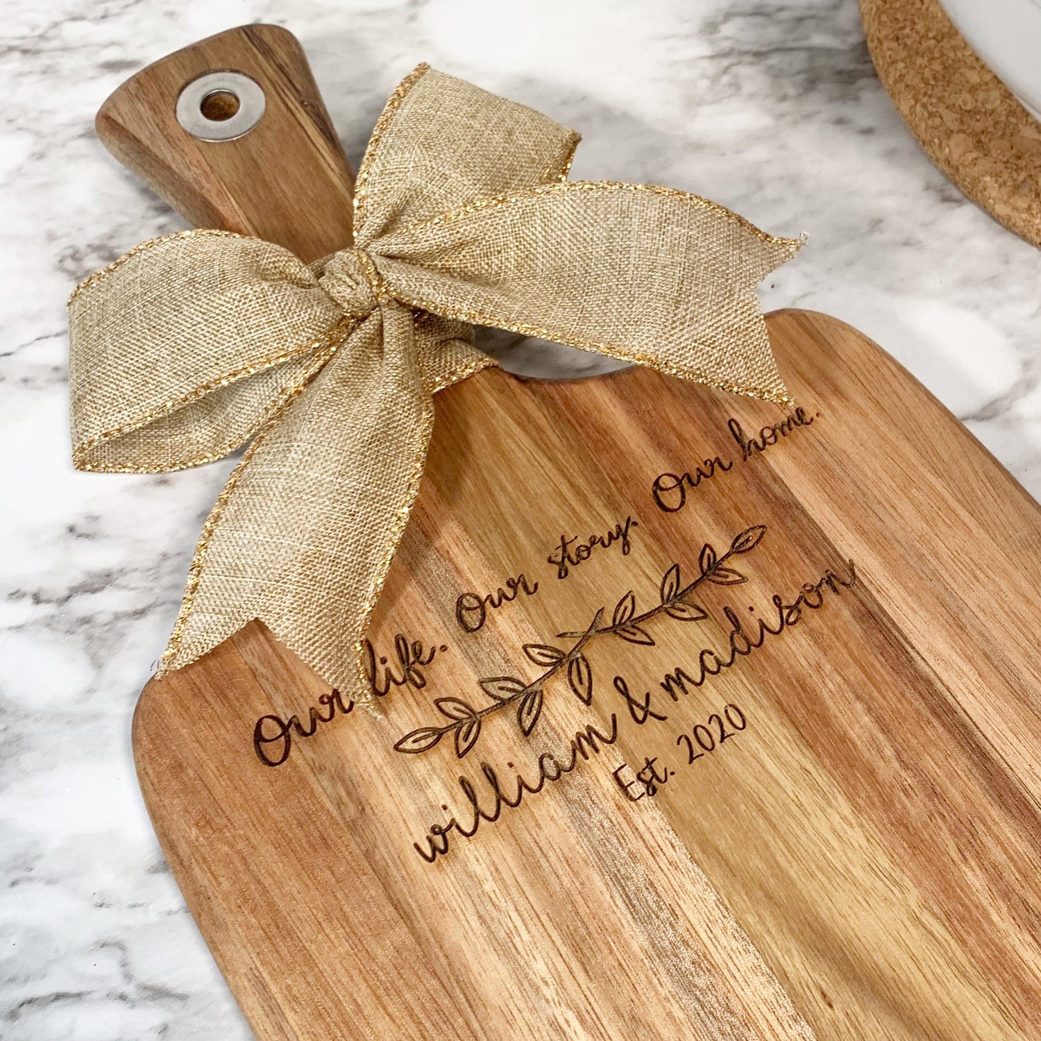 Charcuterie Board Bridal Shower Gift- Personalized Cutting Board