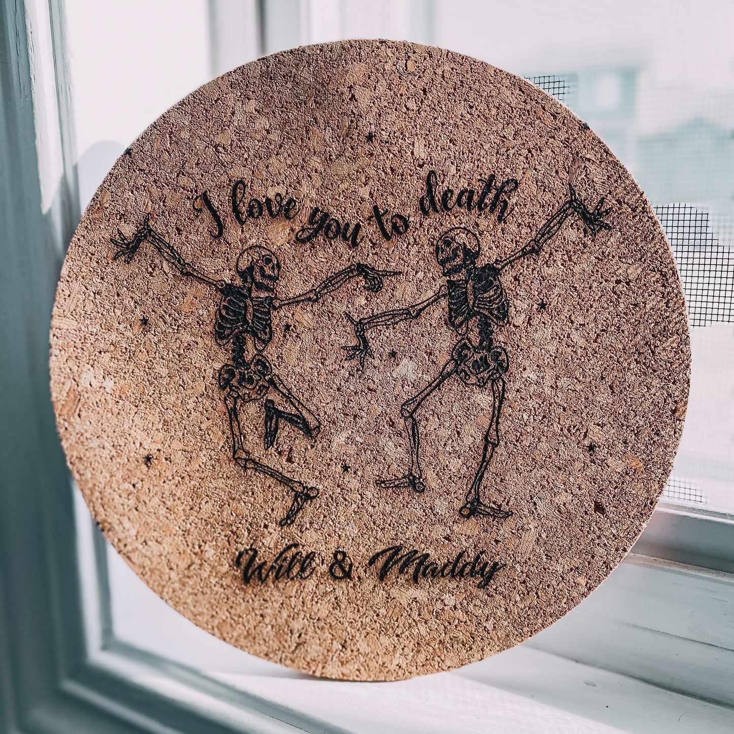 spooky trivets / cork trivet/ home decor /coasters