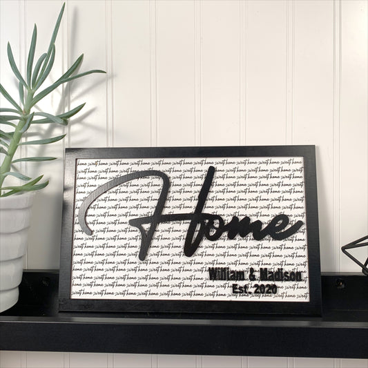 Personalized home sign