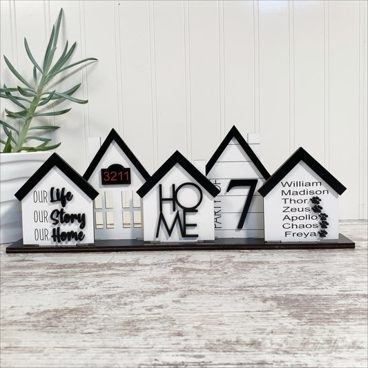 Personalized Family Standing Houses Decor