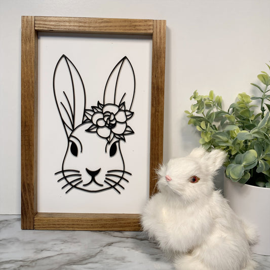 Easter Bunny Decor sign | Farmhouse Easter Decor | 3D design | Spring Decor | Easter | Rabbit SignDecor