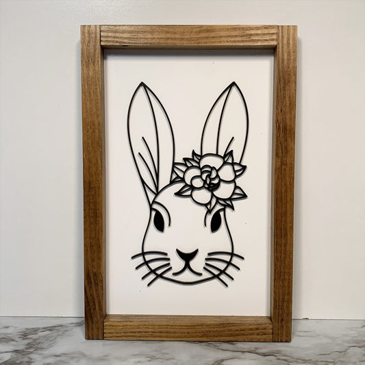 Easter Bunny Decor sign | Farmhouse Easter Decor | 3D design | Spring Decor | Easter | Rabbit SignDecor