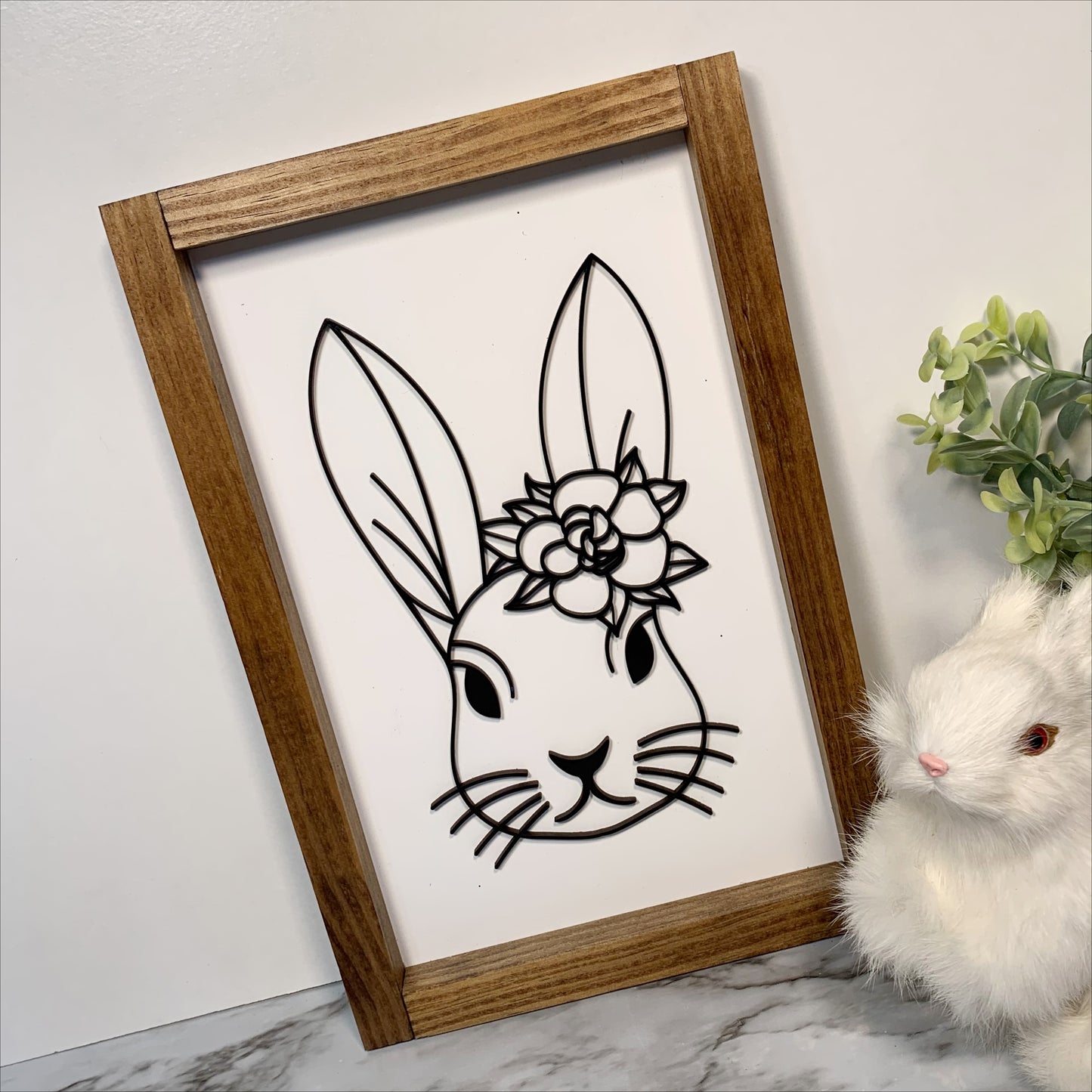 Easter Bunny Decor sign | Farmhouse Easter Decor | 3D design | Spring Decor | Easter | Rabbit SignDecor