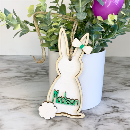 Personalized Easter Basket tag | Easter Bunny