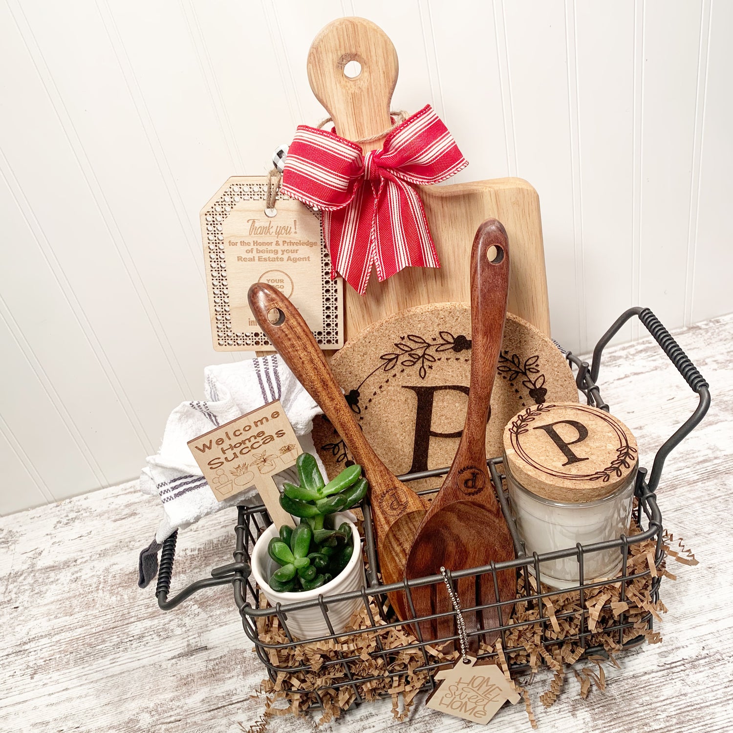Welcome Home Housewarming Gift for Couple, Realtor Closing Gift