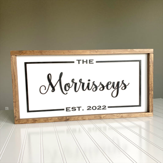 Farmhouse style framed sign, gift for the new couple