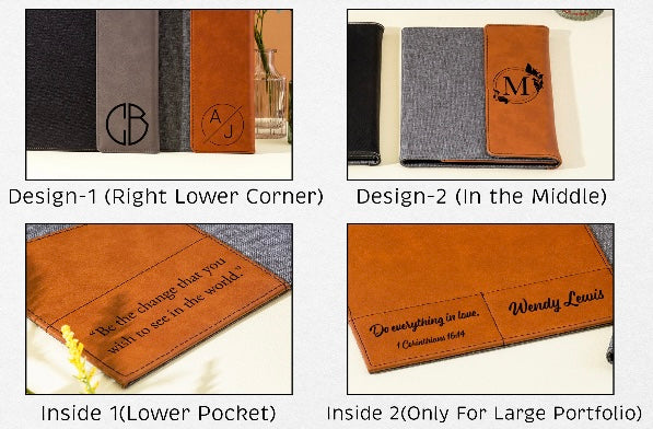 Personalized Leatherette Portfolio