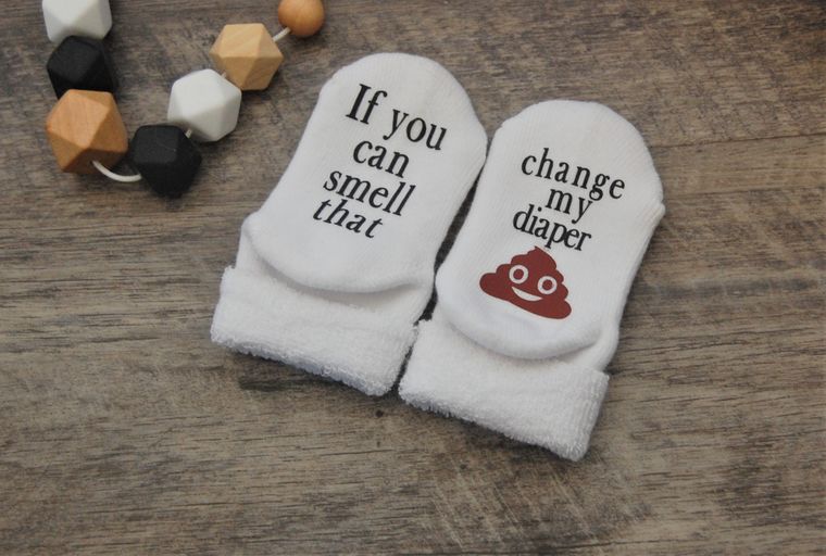 Unisex Baby Shower Gift, Funny Baby Items, Baby Socks, Fathers Day Gift